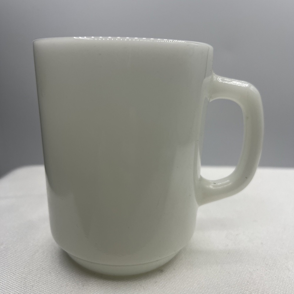 Vtg Anchor Hocking Mug Cup Milk Glass Asap Assuring Survival Perfection 20 301 - Picture 4 of 5